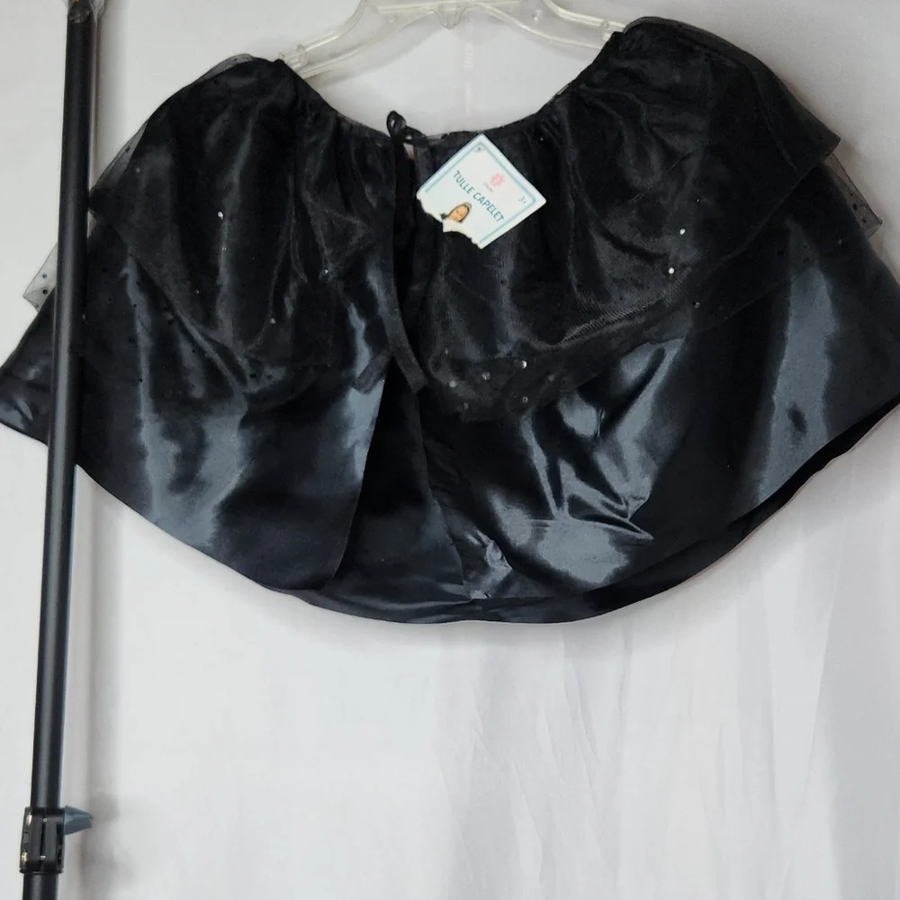 Girl's Tulle Black Capelet